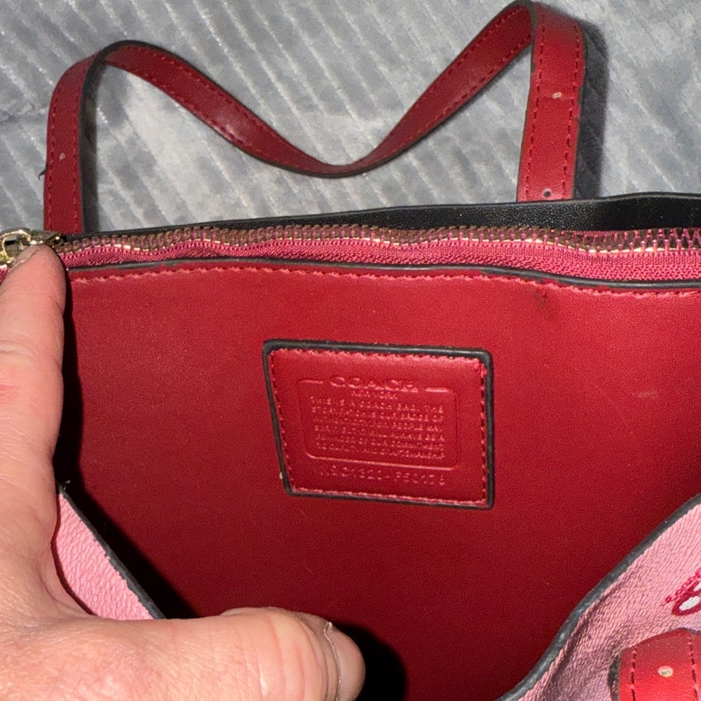 Coach Pink Tote with Cherry Design - Picture 6 of 13